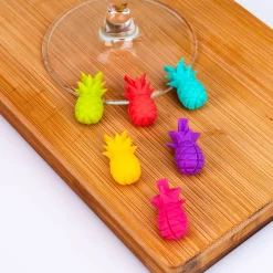 Ananas glasmarkeerders (set van 6)