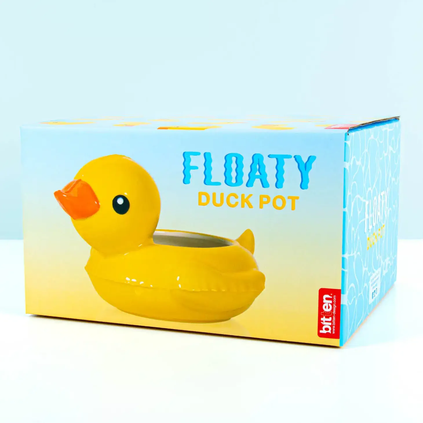 Badeend zwemband potje