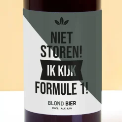 Bierfles Niet storen Formule 1 (750 ml)