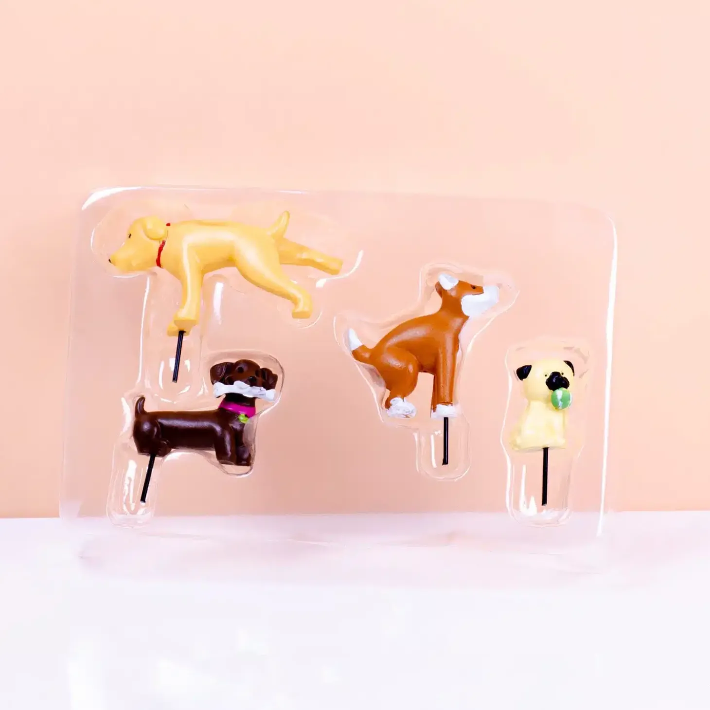 Bloempot honden (set van 4)