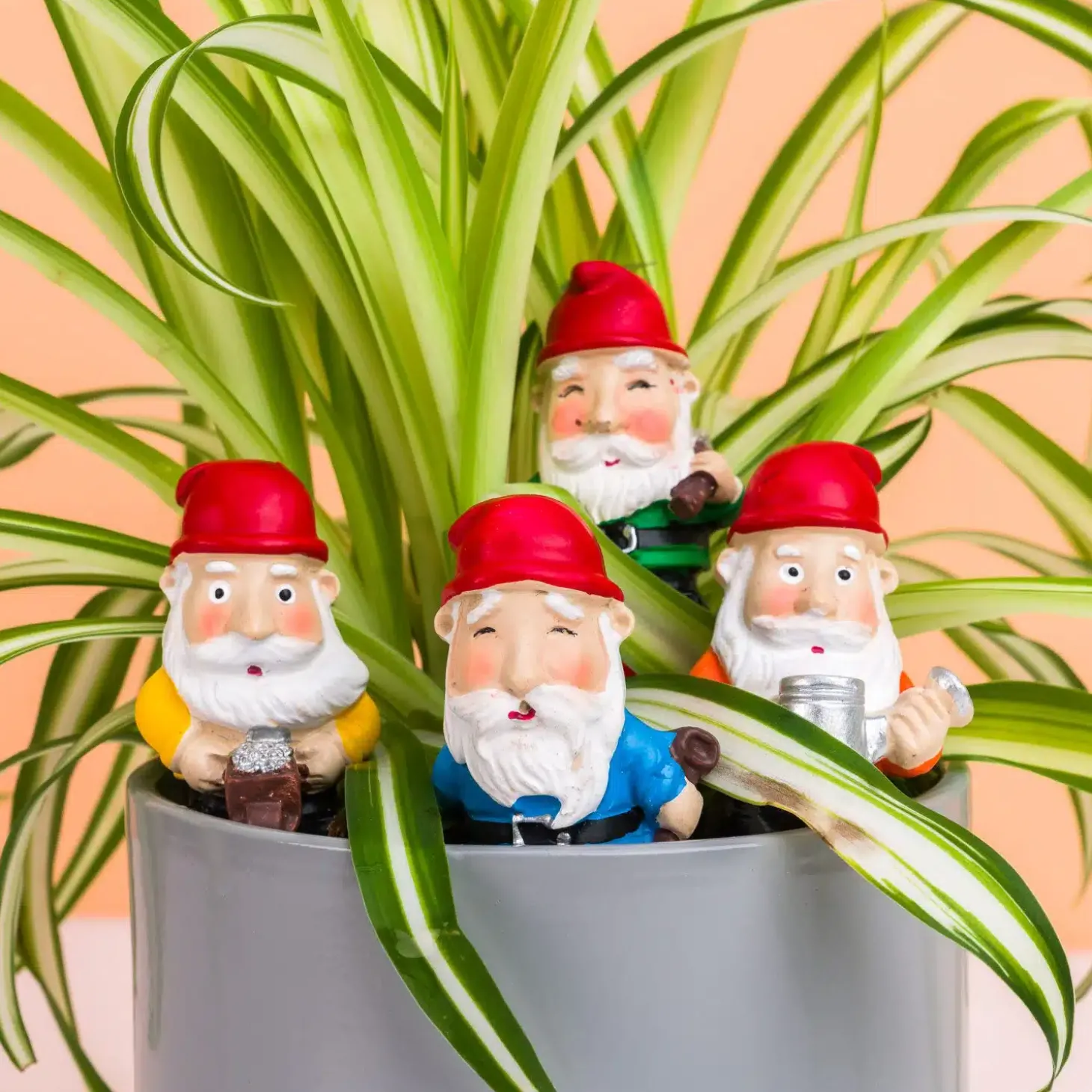 Bloempot kabouters (set van 4)