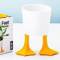 Bloempot met eendenpoten