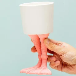 Bloempot met flamingopoten