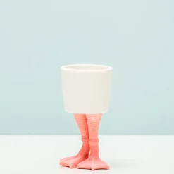 Bloempot met flamingopoten