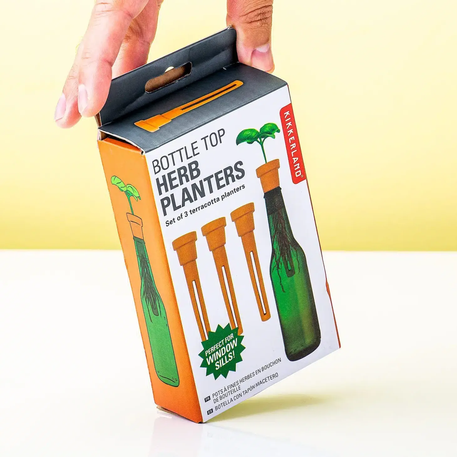Bottle top herb planters (set van 3)