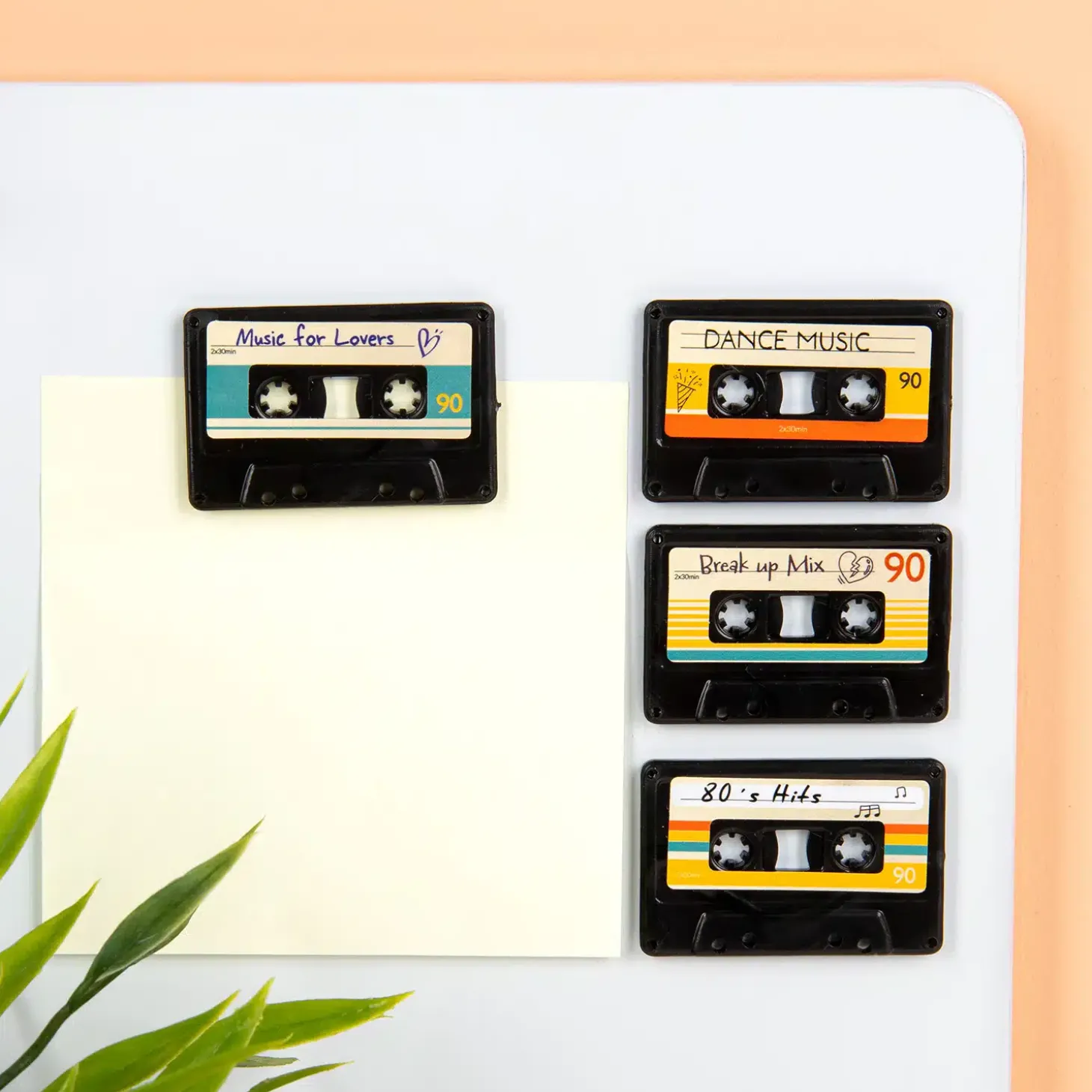 Cassettebandje magneten (set van 4)