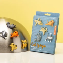 Cat yoga magneten (set van 5)