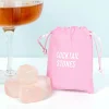 Cocktail koelstenen van rozenkwarts (set van 6)