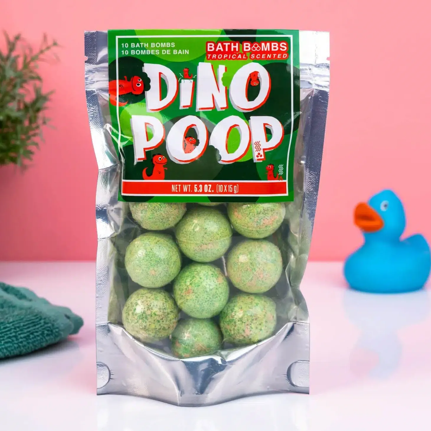 Dinopoep bruisballen