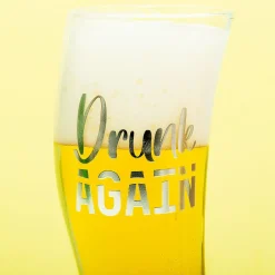 Drunk Again scheef bierglas