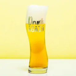 Drunk Again scheef bierglas