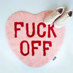 Fuck Off hart vloerkleedje