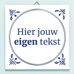 Gepersonaliseerd tegeltje met eigen tekst