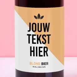 Gepersonaliseerde bierfles met eigen tekst (750 ml)