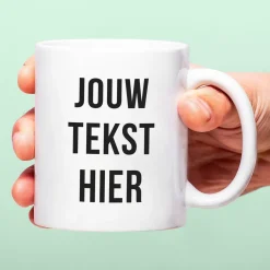 Gepersonaliseerde mok met eigen tekst