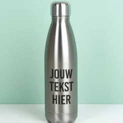 Gepersonaliseerde thermosfles met eigen tekst