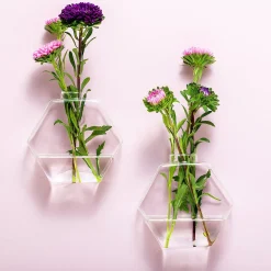Glazen muurvaasjes (set van 2)