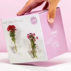 Glazen muurvaasjes (set van 2)
