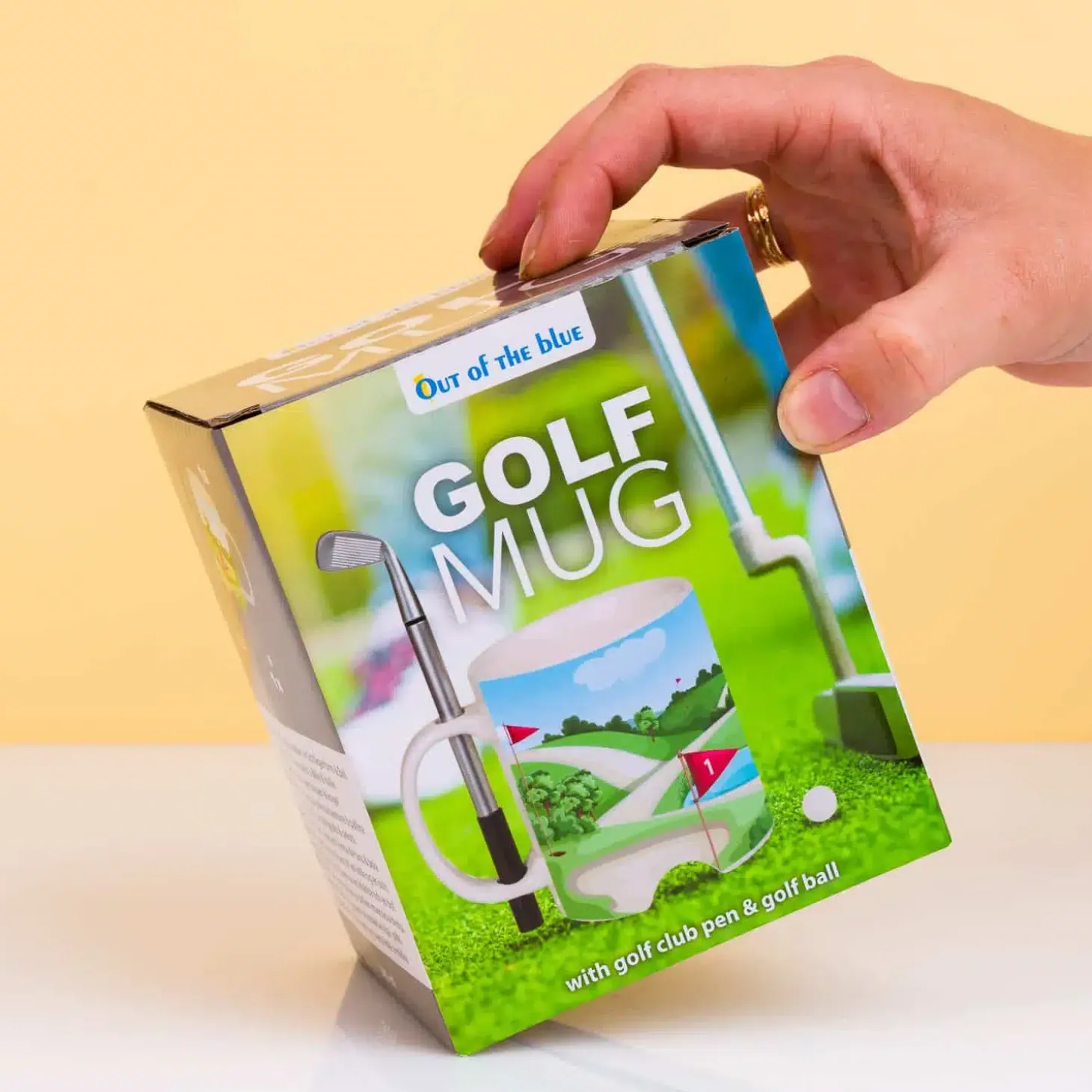 Golf mok met golfclub en bal