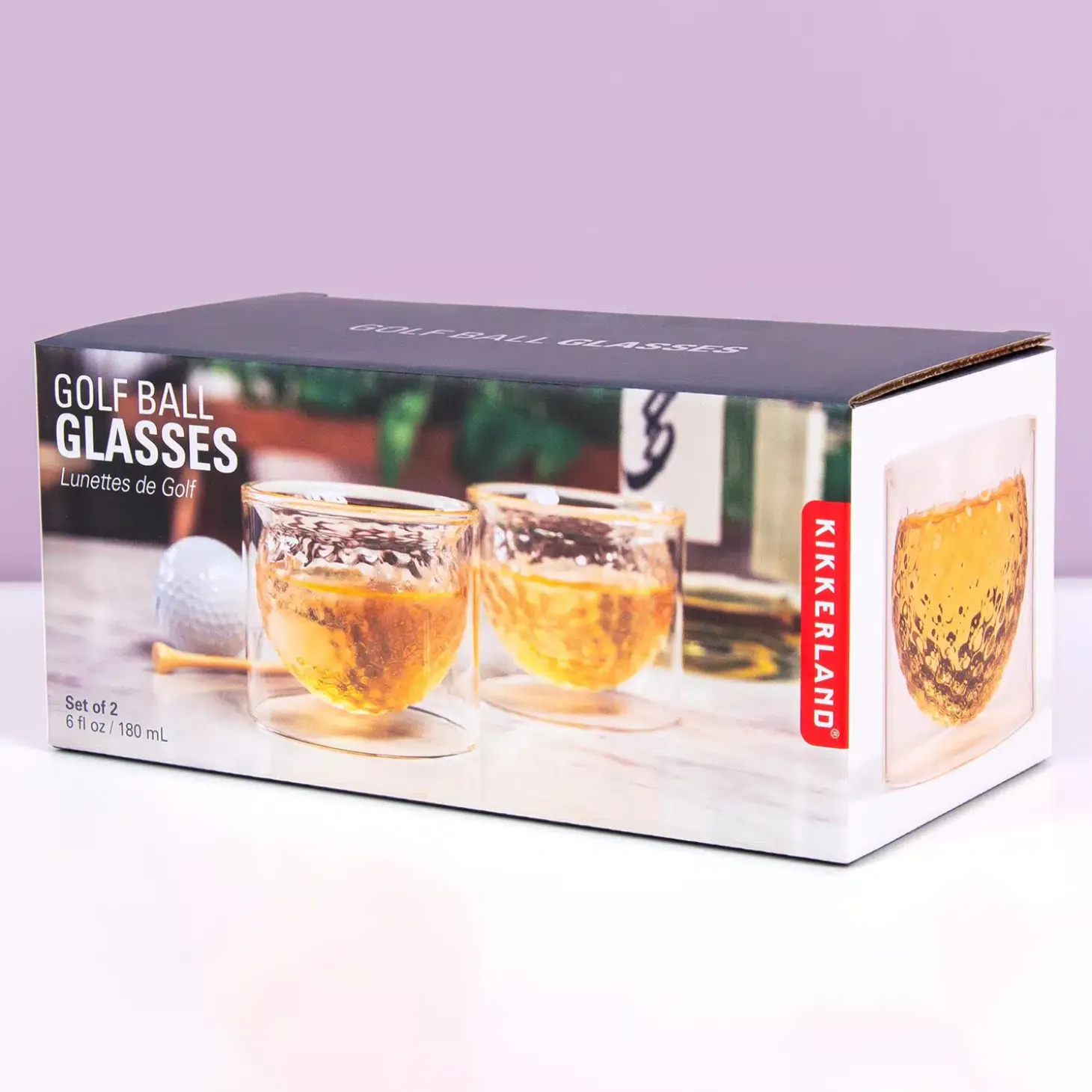 Golfbal glazen (set van 2)