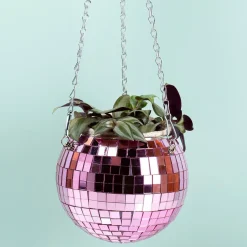 Hangende discobal bloempot