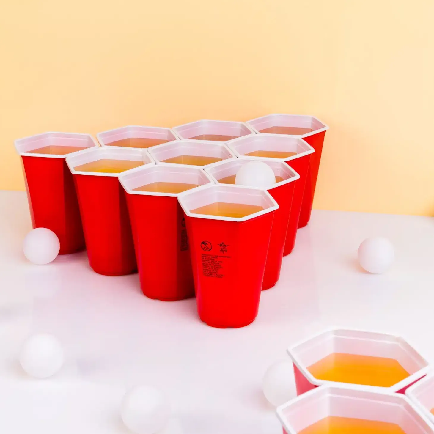 Hexagon beer pong spel (set van 37)