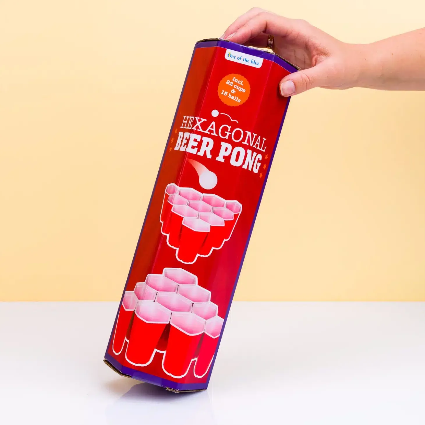 Hexagon beer pong spel (set van 37)