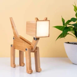 Houten tafellamp