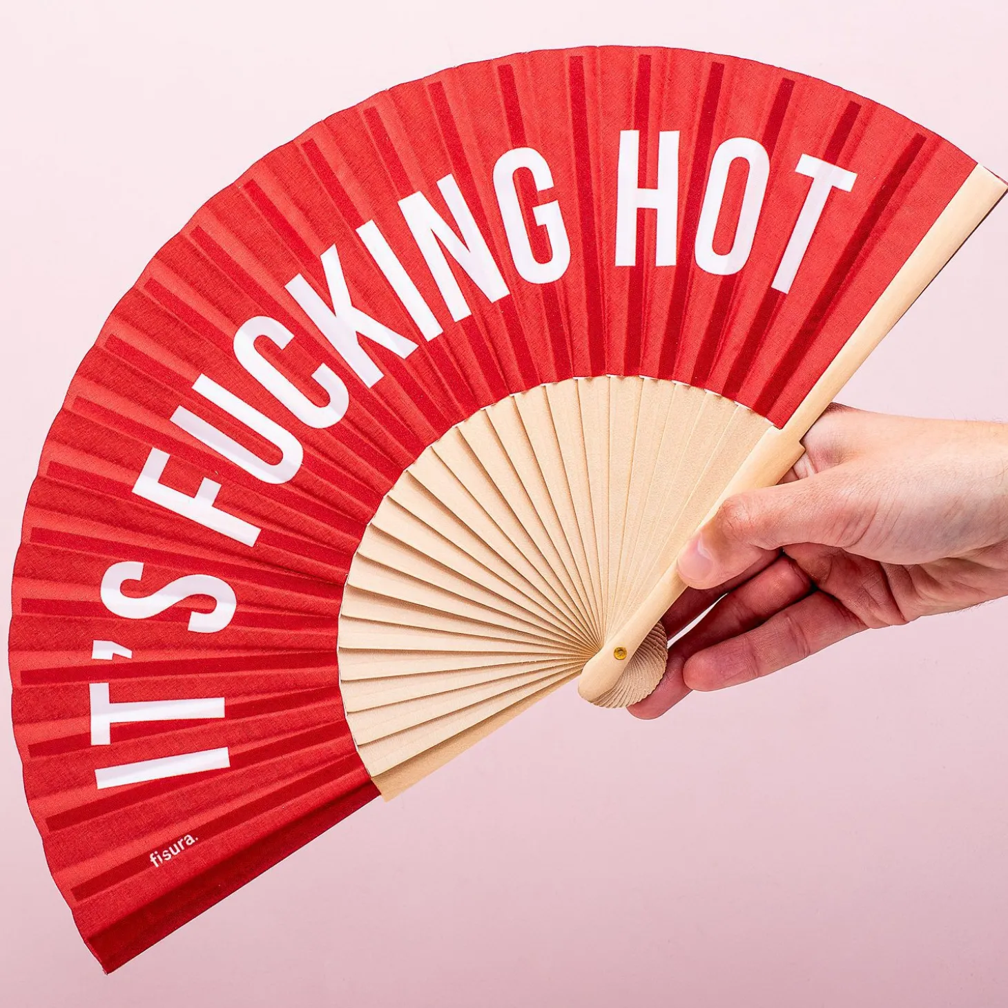 Houten waaier It’s Fucking Hot