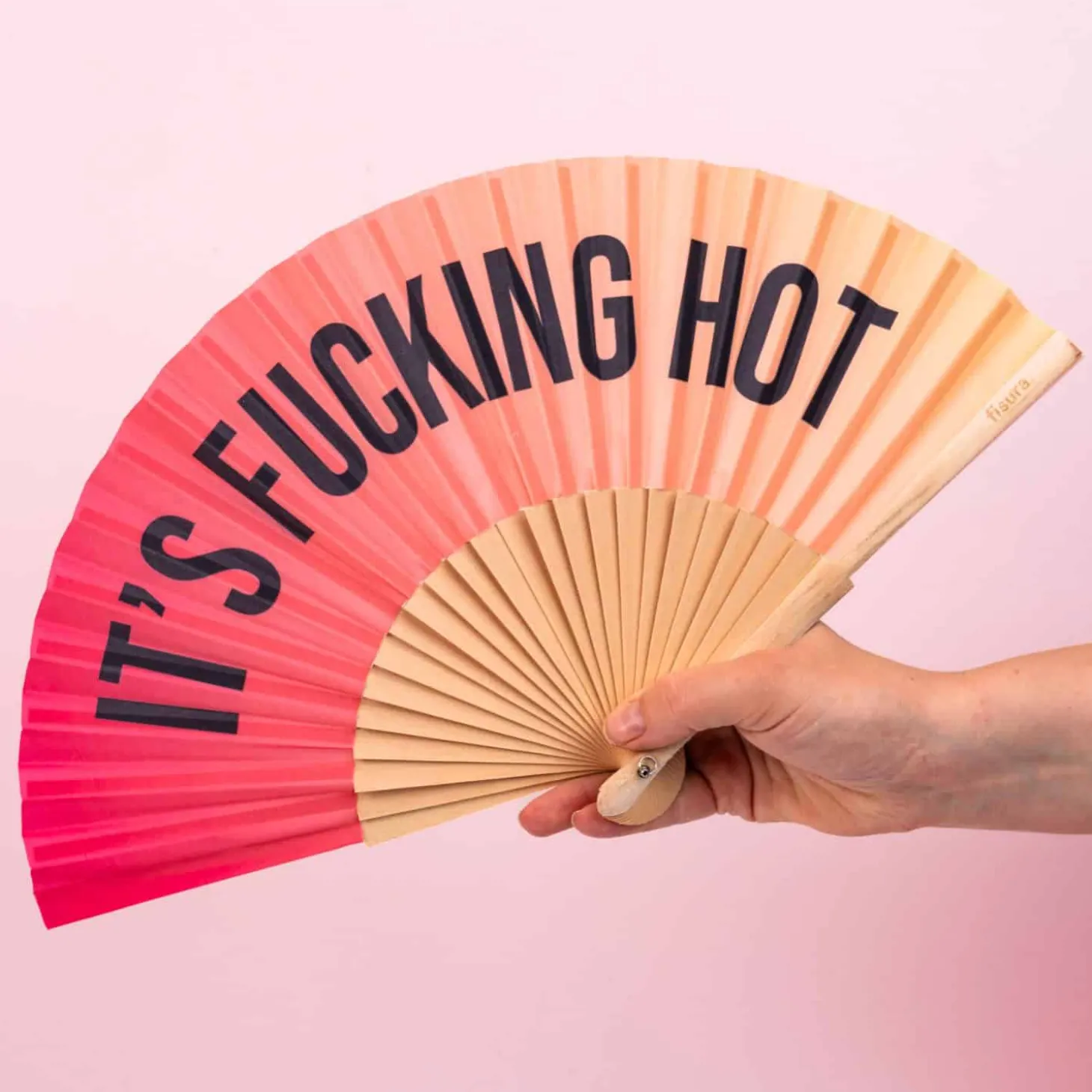 Houten waaier It’s Fucking Hot
