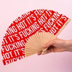 Houten waaier It’s Fucking Hot