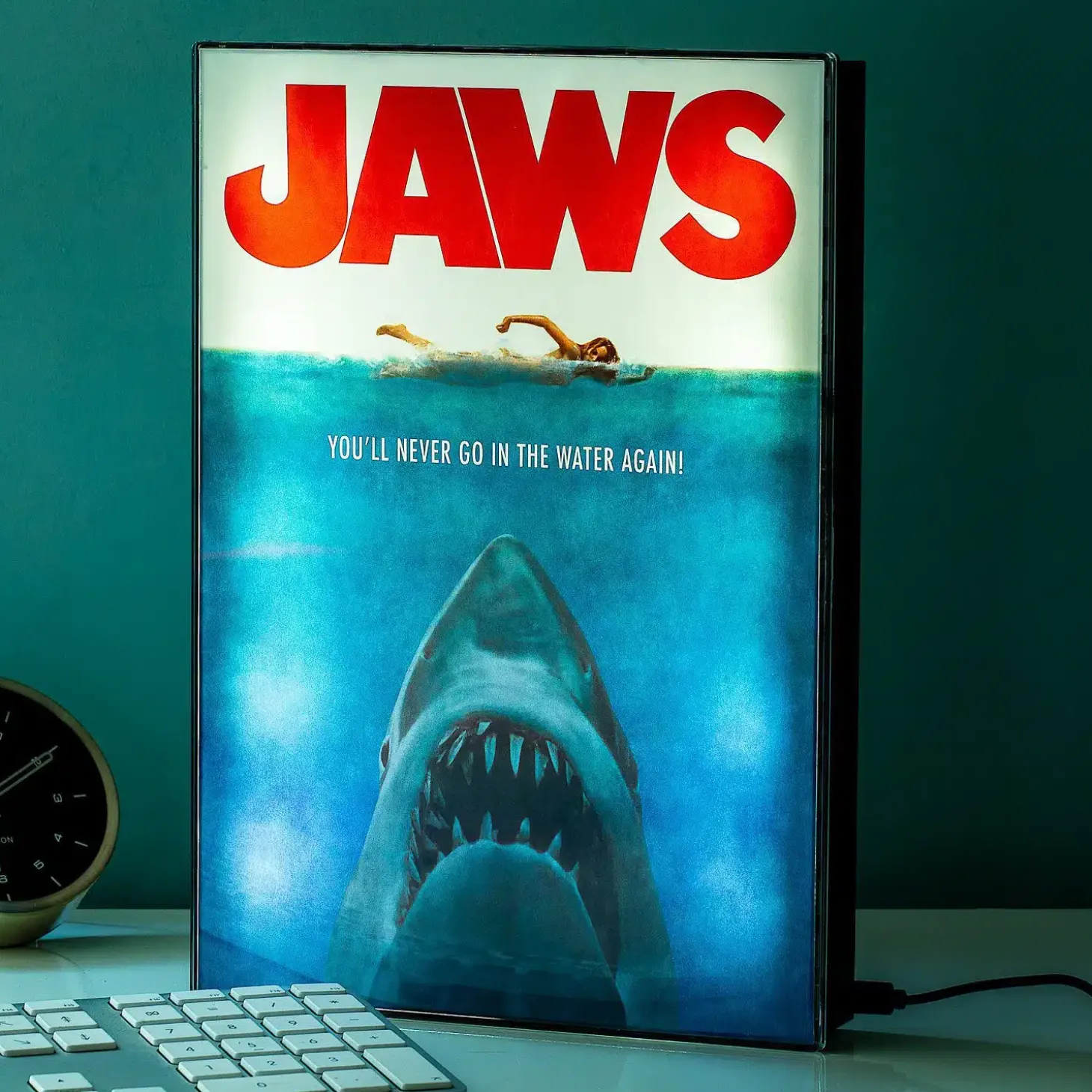 Jaws filmposter lamp