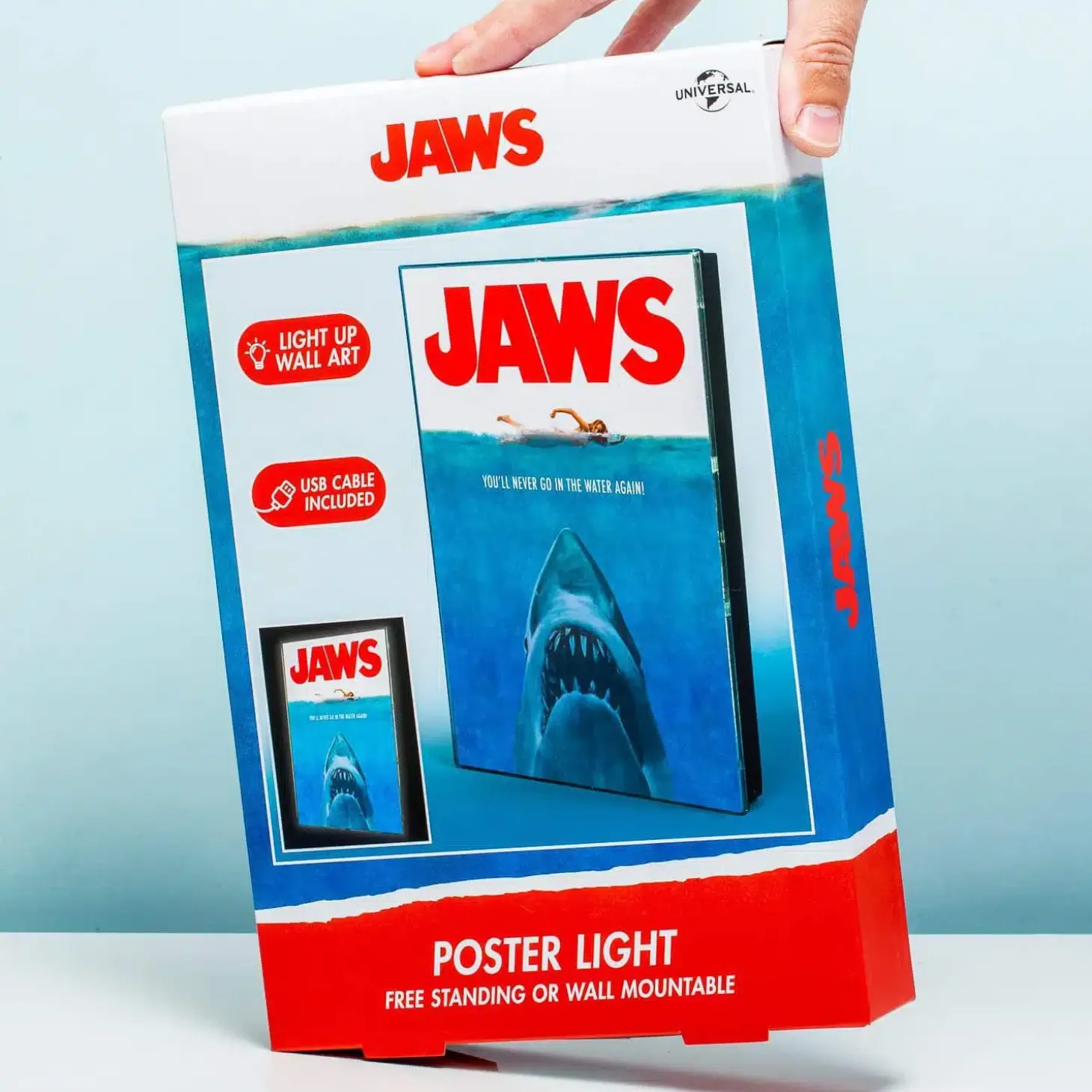 Jaws filmposter lamp