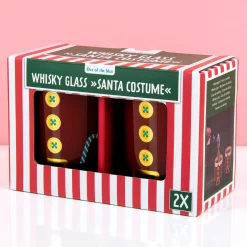Kerstman whiskeyglas (set van 2)