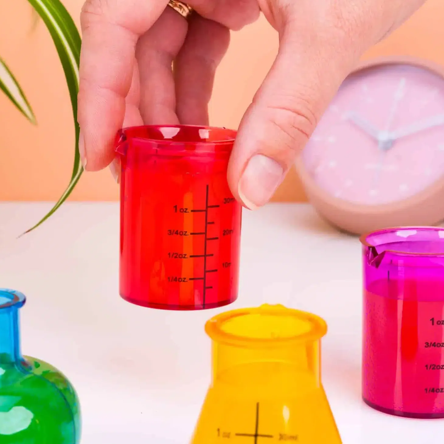 Laboratorium shotglaasjes (set van 4)