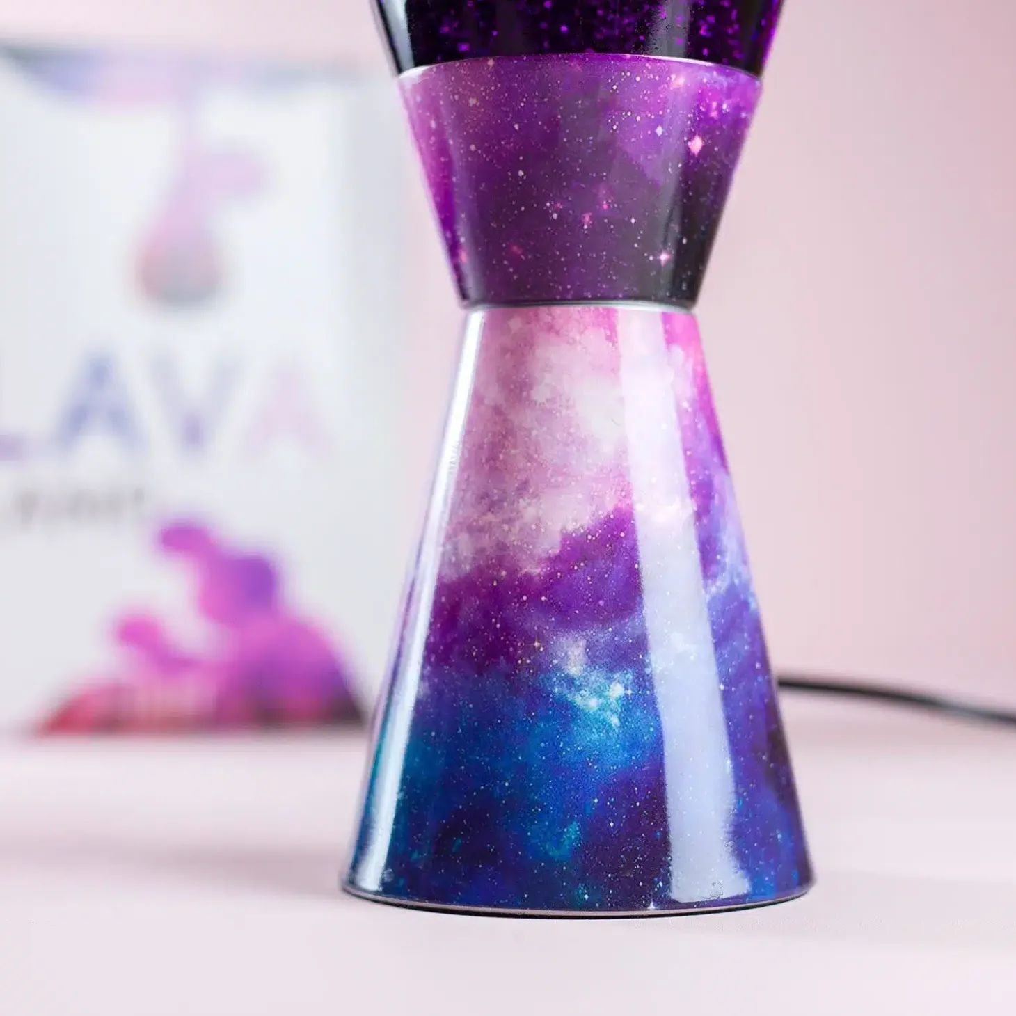 Lavalamp Galaxy Met Multicolor Lava En Glitters
