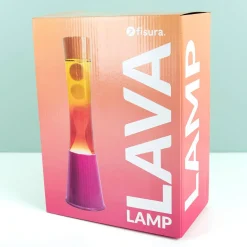 Lavalamp roze met oranje en geel