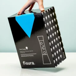 Lavalamp wit met blauwe vloeistof en mint lava