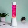 Lavalamp wit met glitterhartjes