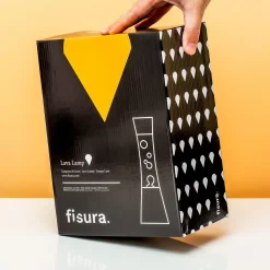 Lavalamp zilver met oranje lava