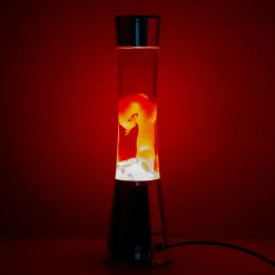 Lavalamp zilver met rode lava