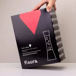 Lavalamp zilver met rode lava