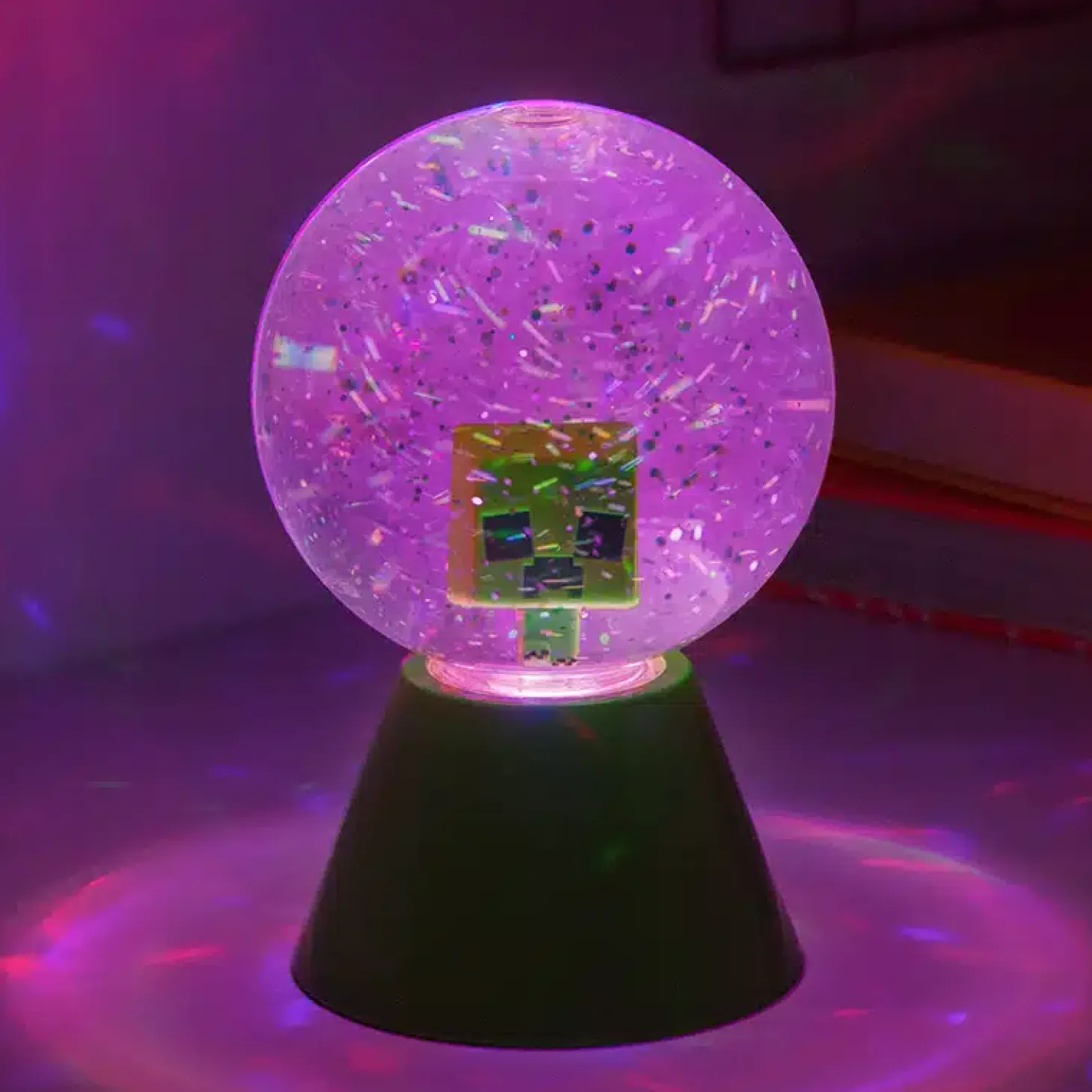 Minecraft LED glitter bal