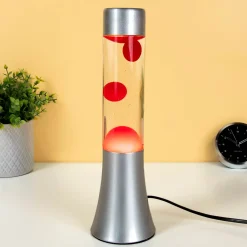 Mini lavalamp transparant en rood