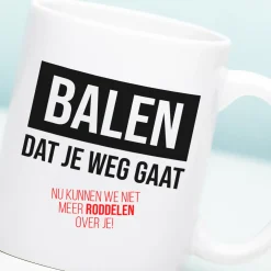 Mok Balen dat je weg gaat