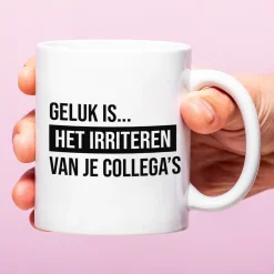 Mok Geluk is het irriteren van je collega’s