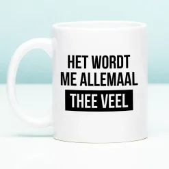 Mok Het wordt me allemaal thee veel