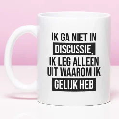 Mok Ik ga niet in discussie