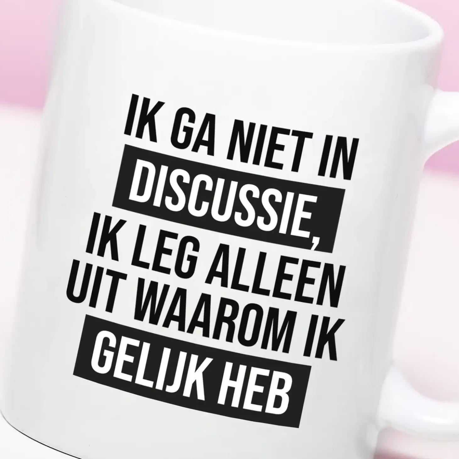 Mok Ik ga niet in discussie