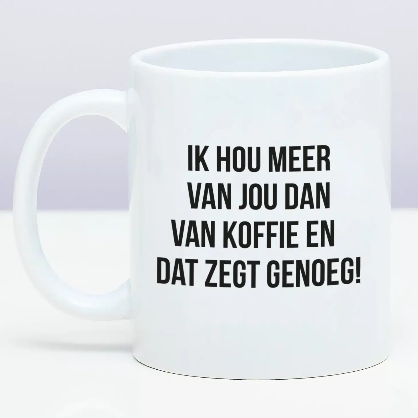 Mok Ik hou meer van jou dan van koffie